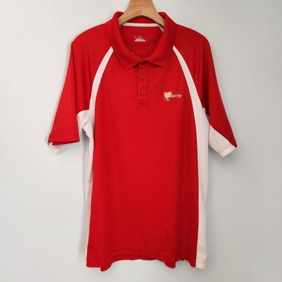 Under Armour Heatgear Polo Shirt Loose Fit Golf Red Presidents Cup Large - Picture 3 of 12